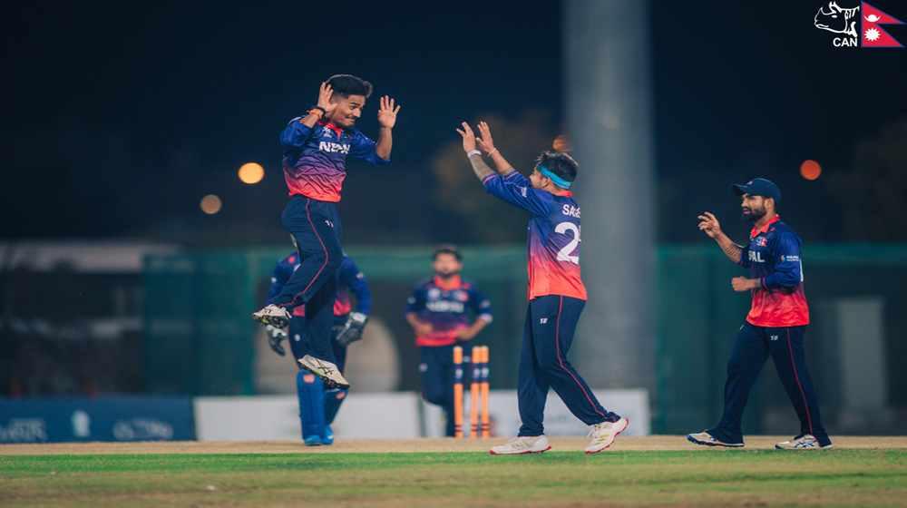 Featured Image of the news article कातारलाई पाँच रनले हराउँदै नेपालको लगातार दोस्रो जित