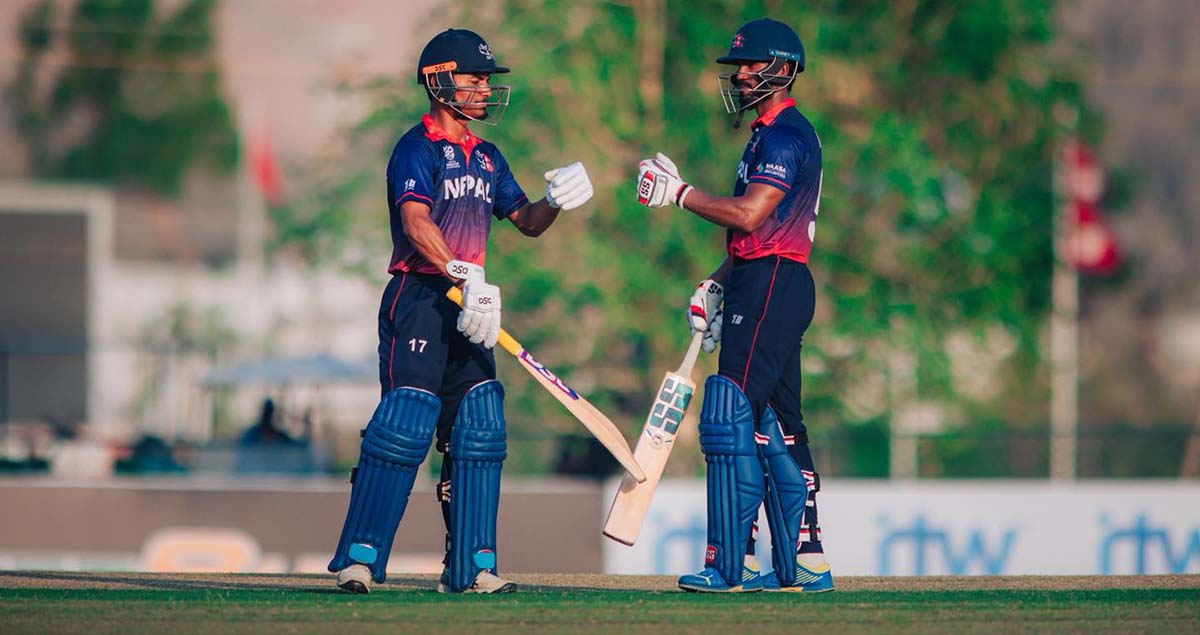 Featured Image of the news article नेपालले यूएईलाई २३४ रनको लक्ष्य दिएको