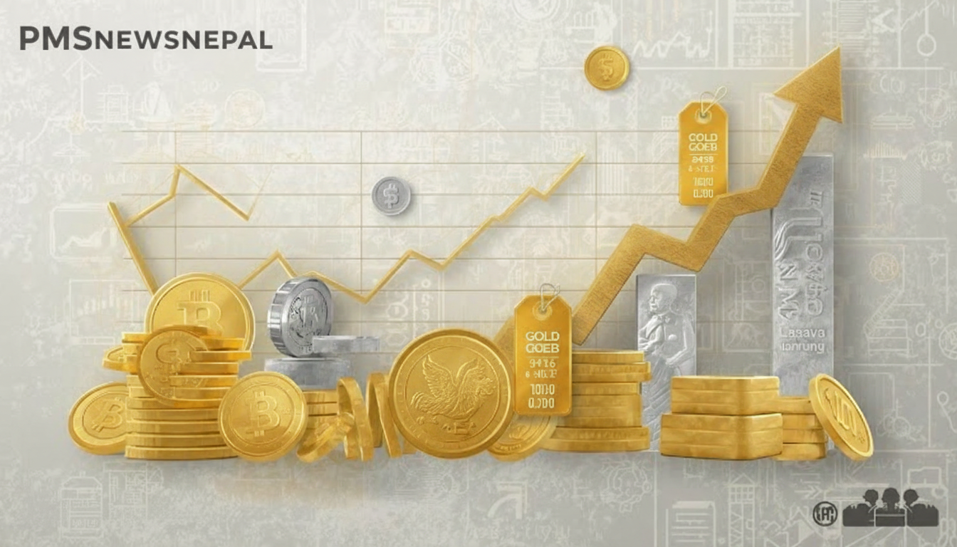 Featured Image of the news article सुनचाँदीको भाउ बढ्दो: सुन २,४७ हजार, चाँदी ३,२०० प्रति तोला